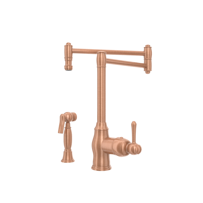 One-Handle Copper Pot Filler Kitchen Faucet with Side Sprayer - AK96918P1