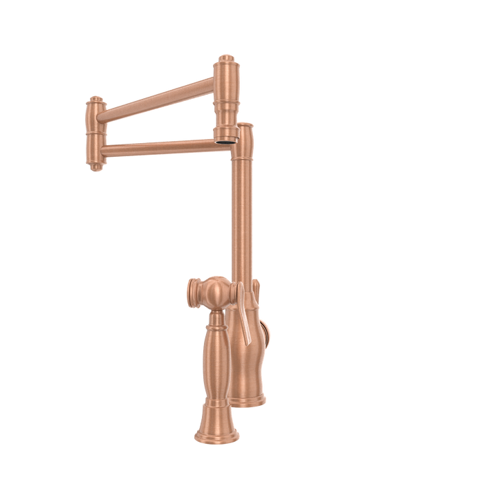 One-Handle Brushed Gold Pot Filler Kitchen Faucet with Side Sprayer - AK96918P1