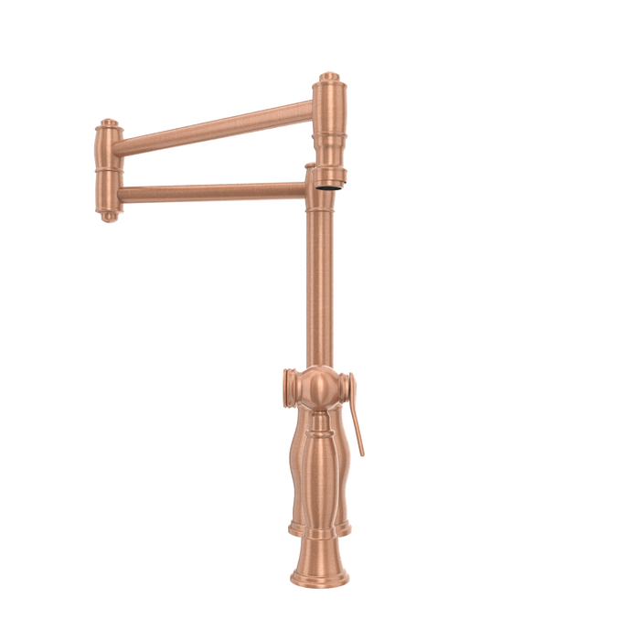 One-Handle Copper Pot Filler Kitchen Faucet with Side Sprayer — AK96918P1-C-48