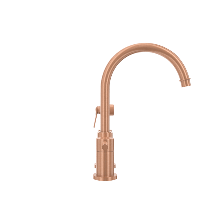 Two-Handles Copper Widespread Kitchen Faucet with Side Sprayer — AK96866-C-48