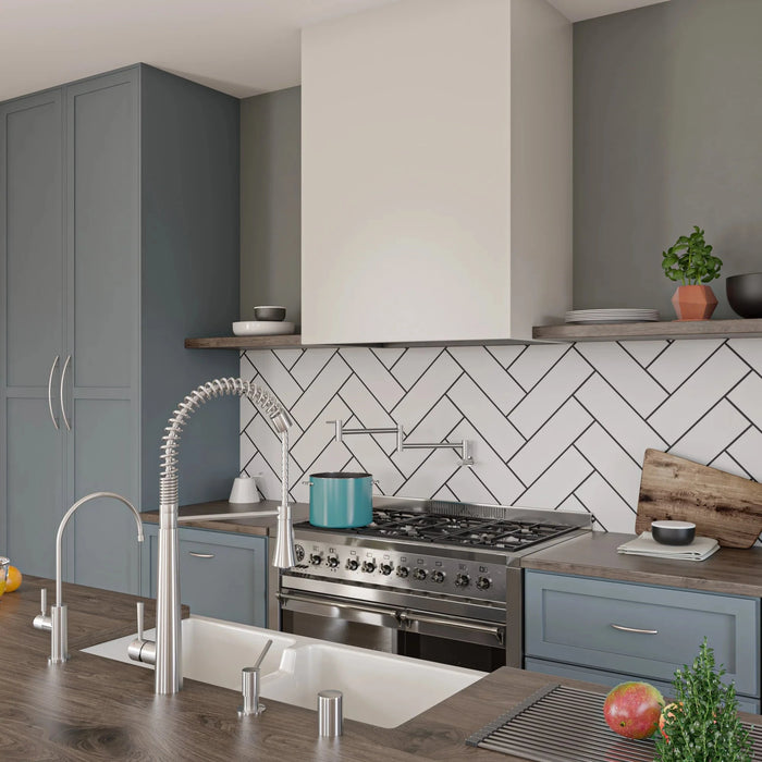 ALFI brand Stainless Steel Retractable Pot Filler Faucet AB5019