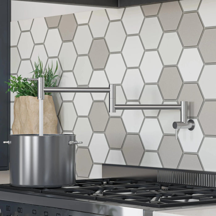 ALFI brand Stainless Steel Retractable Pot Filler Faucet AB5019