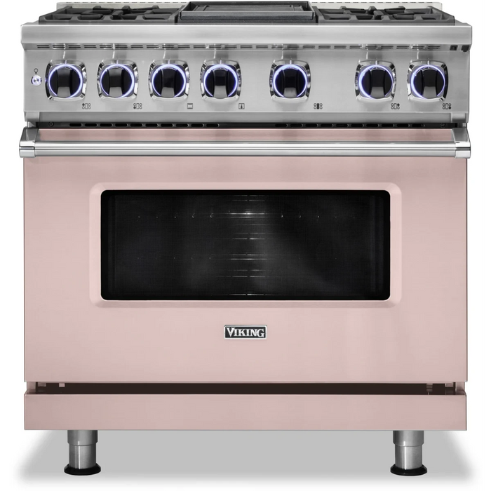 Viking® 7 Series 36" Stainless Steel Pro Style Dual Fuel Range VDR73624GSS