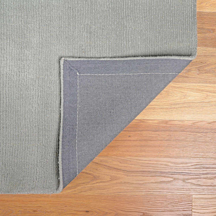 Brockton Solid Wool Area Light Gray Rug
