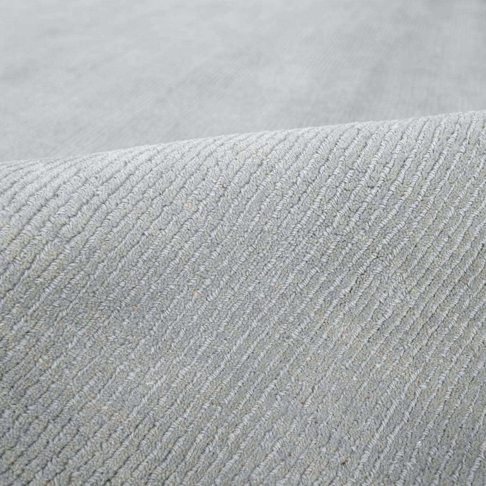 Brockton Solid Wool Area Light Gray Rug