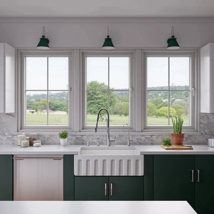 ALFI brand Kitchen Faucet with Black Rubber Stem ABKF3001