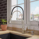 ALFI brand Kitchen Faucet with Black Rubber Stem ABKF3001