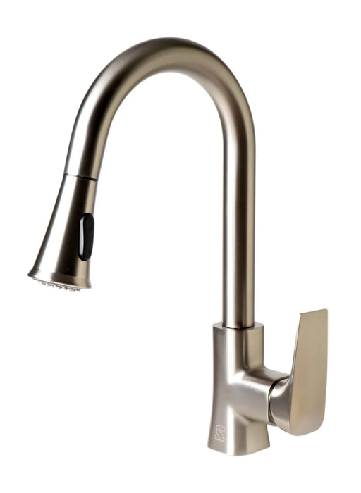 ALFI brand Square Gooseneck Pull-Down Kitchen Faucet ABKF3889