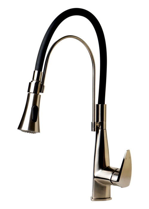 ALFI brand Kitchen Faucet with Black Rubber Stem ABKF3001