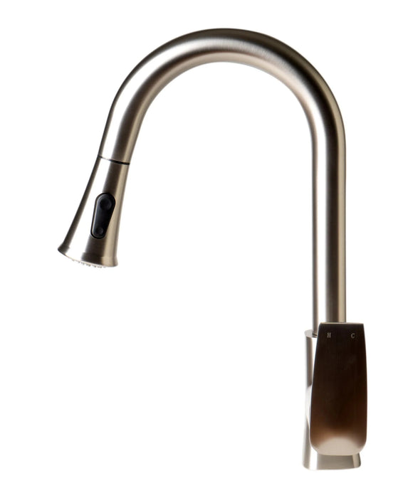 ALFI brand Square Gooseneck Pull-Down Kitchen Faucet ABKF3889