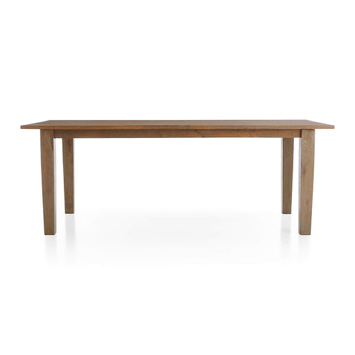 Exclusive Basque 82"-118" Weathered Light Brown Solid Wood Extendable Dining Table 134044 - Farmhouse Kitchen and Bath