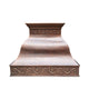Triple Bell Shape Classic Scroll Copper Range Hood