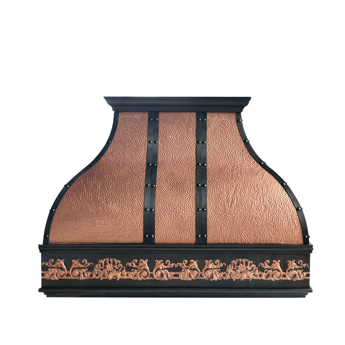 Bell-shaped Custom Farmhouse Copper Range Hood