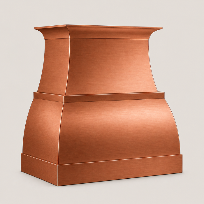 Custom Copper Double Bell Shape Range Hood - CHBE02