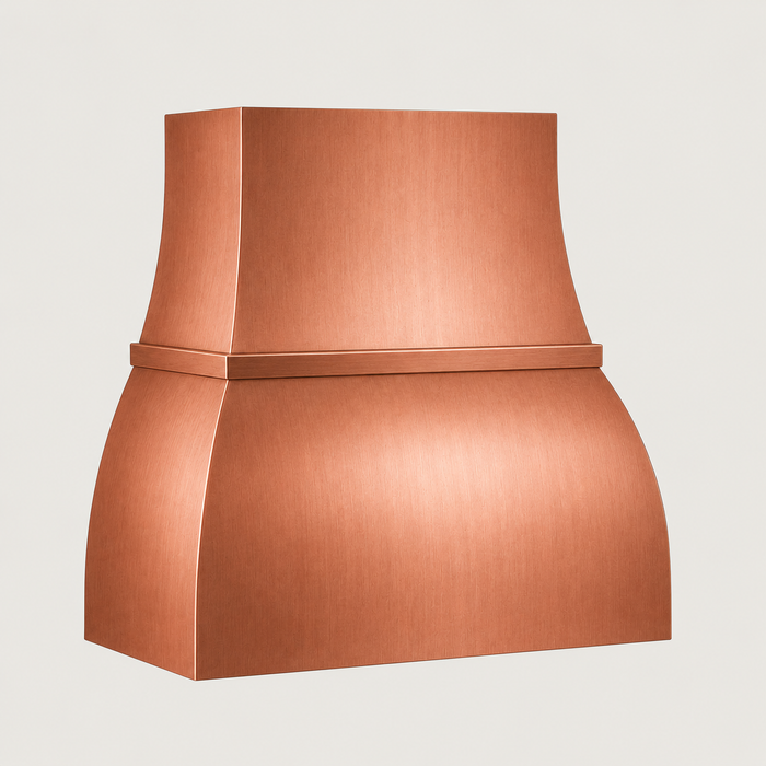 Custom Copper Double Bell Shape Range Hood - CHBE02