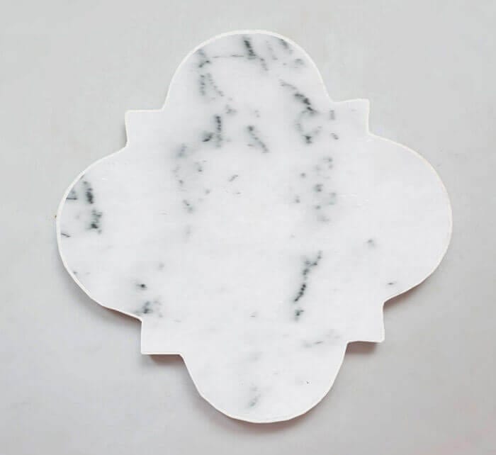 Marble 5"x5" Motif Coasters Semi-polished set of 4