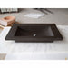 Black Andesite Natural Stone Rectangular Shape Vessel Sink Honed (W)16" (L)26" (H)5" SKU-DSAN01 product shot angle view