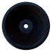 Black andesite natural stone V-shape tapered vessel sink honed d16 h6 SKU NTRSTC11 top view