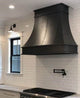 Black Copper Custom Kitchen Hood with Straps &Rivets