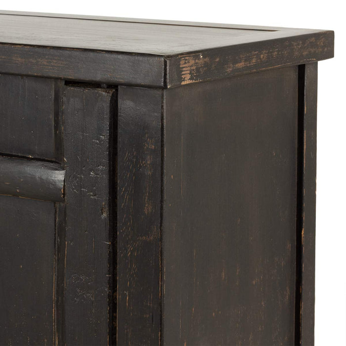 Black Four Door Elm Cabinet