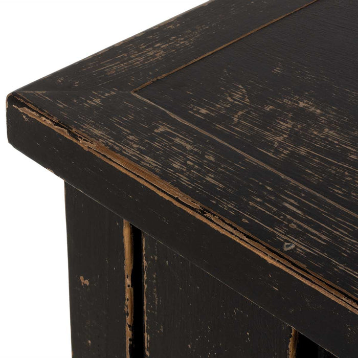 Black Two Door Elm Cabinet