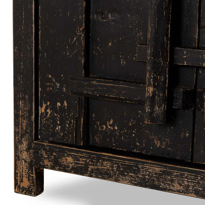 Black Two Door Elm Cabinet
