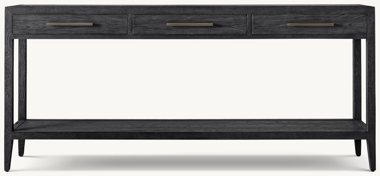 French Contemporary 3-Drawer Console Table