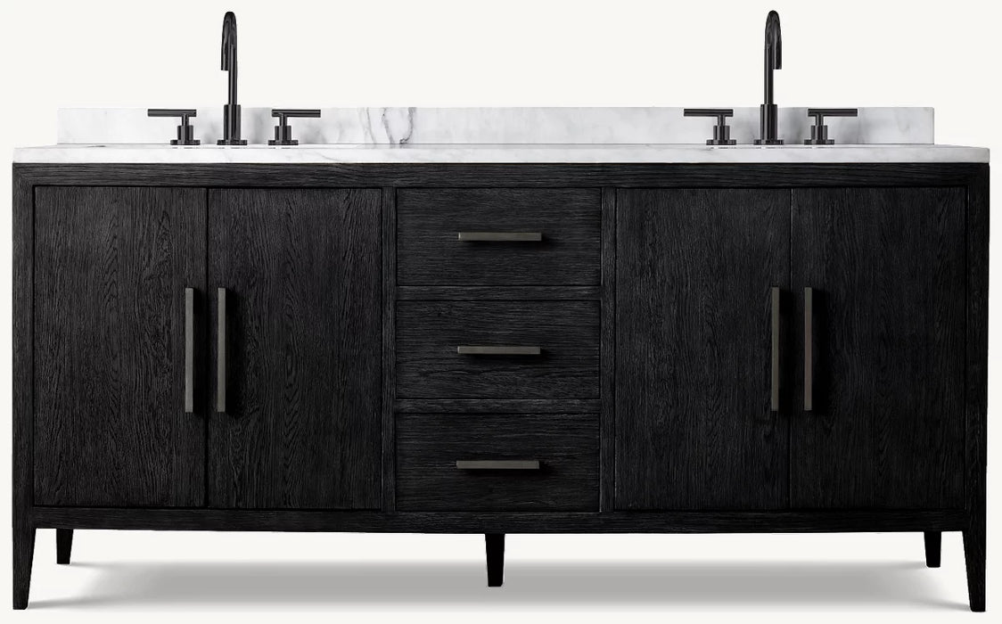 French Contemporary Double Vanity