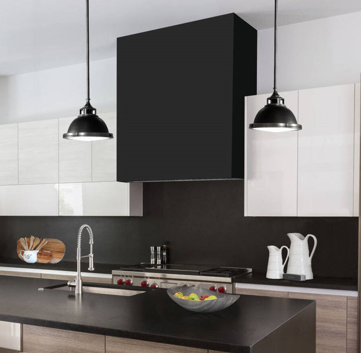 Simple Black Box Stainless Steel Kitchen Range Hood