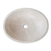 Botticino Marble Natural stone oval shape Vessel Sink Honed size W16 L20.5 H 6 SKU CM-B-002-C  top view