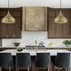 Antique Brass Stove Hood Custom Round Corner Design