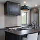 Antique Blacken Zinc Range Hood Custom Notch Design