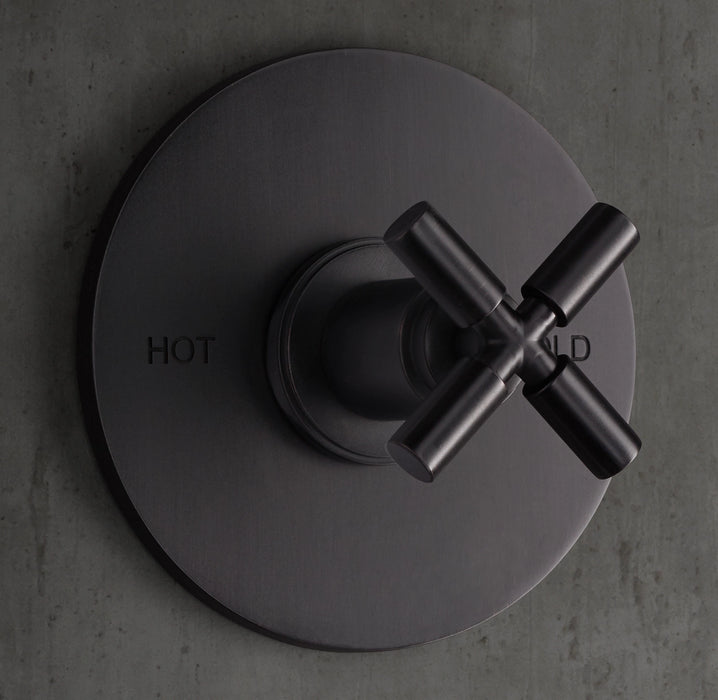 Lambeth Smooth Cross-Handle Balanced-Pressure Shower Valve & Trim Set