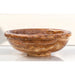 Brown onyx translucent natural stone drop-in vessel sink polished d16 h6 SKU EGEBOXP166 side view
