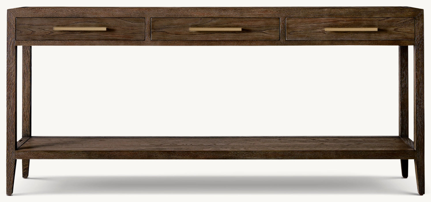 French Contemporary 3-Drawer Console Table