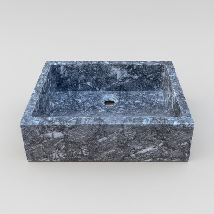 Bursa Gray Marble Rectangular Stone Sink Polished (W)12" (L)18" (H)6"