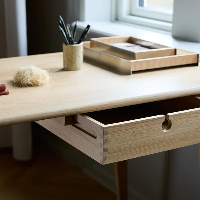 FDB Møbler C67 Butler Desk, Solid Nature Lacquered Oak