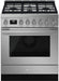 Smeg Portofino Series 30 Inch Freestanding Dual Fuel Range CPF30UGMX SMEG