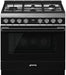 Smeg Portofino Series 36 " Freestanding All Gas Range CPF36UGGBL SMEG