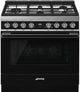 Smeg Portofino Series 36 " Freestanding All Gas Range CPF36UGGBL