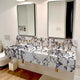 Calacatta Viola Marble Double Sink Wall Mount Bathroom Vanity 80 x 20 with Backsplash
