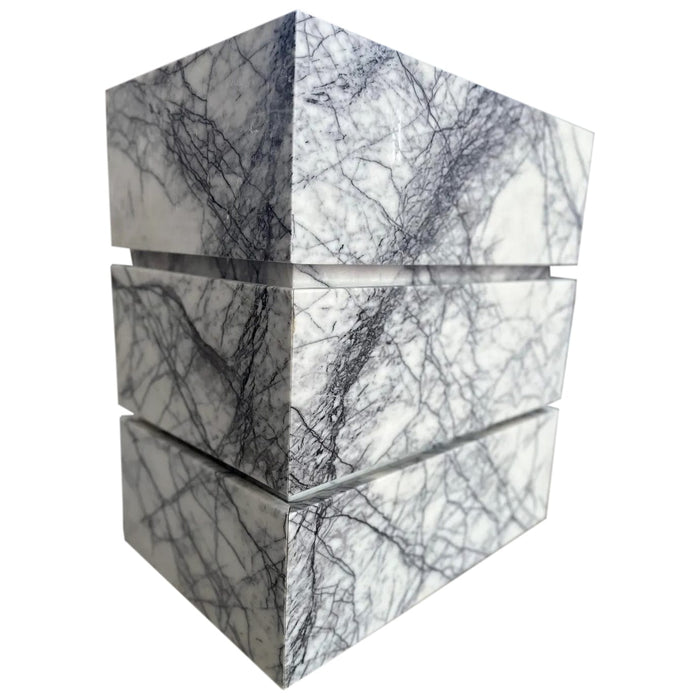 Calacatta Viola Marble Stand-Alone Drawer Sink (W)20" (L)30" (H)34" profile view