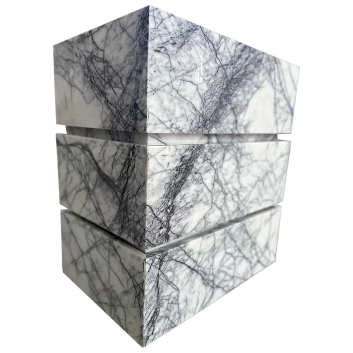 Calacatta Viola Marble Pedestal Sink - Handcrafted Stand Alone 20x30x34