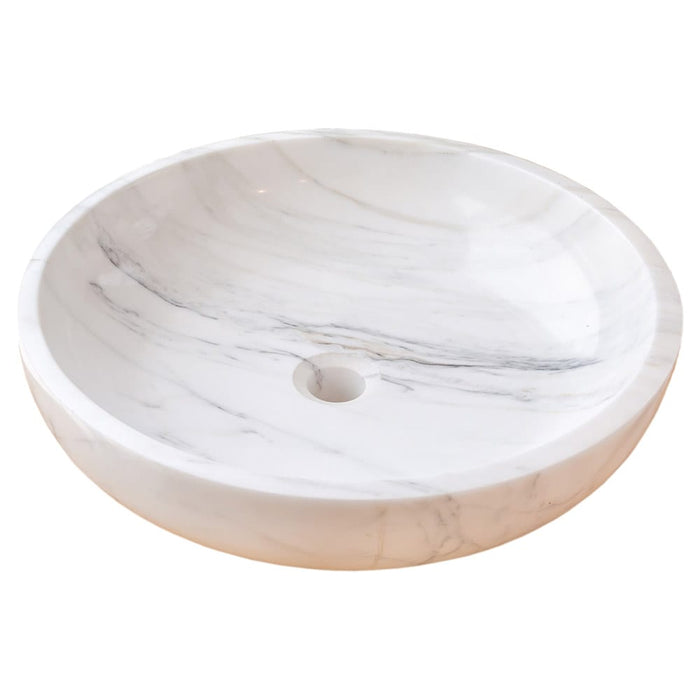 Calacatta White Marble Vessel Above Vanity Bathroom Sink Polished NTRVS10