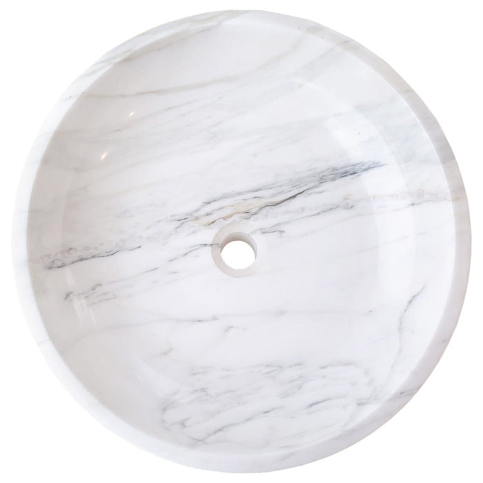 Calacatta White Marble Vessel Above Vanity Bathroom Sink Polished NTRVS10