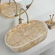 Calacatta Gold Marble Above-Vanity Oval Curved Sink Polished (W)16" (L)24" (H)5"