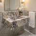 Calacatta Viola Marble Rectangular Wall-mount Bathroom Sink with 8" Backsplash (W)21" (L)34" (H)10"
