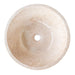 Cappuccino beige natural stone marble V-shape tapered vessel sink polished d16 h6 SKU CBMVTS15 top view