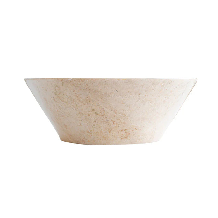 Cappuccino Beige Marble V-Shape Tapered Above Vanity Bathroom Sink Polished CBMVTS15