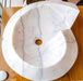 Carrara Marble Helix Shape Sink NTRVS06 Size (W)20" (L)23" (H)4" side view product shot